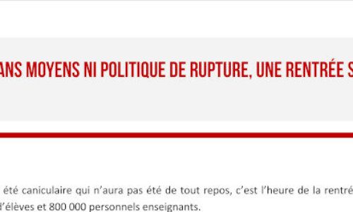 Sans moyens ni politique de rupture, une rentrée sous tension