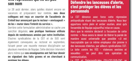 Violences sexistes et sexuelles sur élèves, racisme : quand l&rsquo;administration sanctionne les lanceuses d’alerte