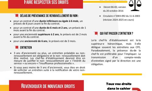 Fiche pratique AED : Renouvèlement et entretiens annuels