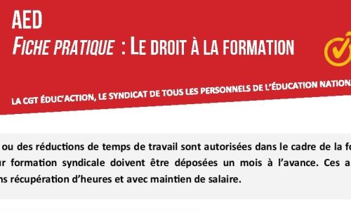 FICHE PRATIQUE AED : Le temps de travail