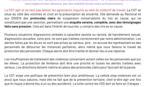 Il est temps d’agir contre les violences sexistes et sexuelles dans nos écoles et établissements