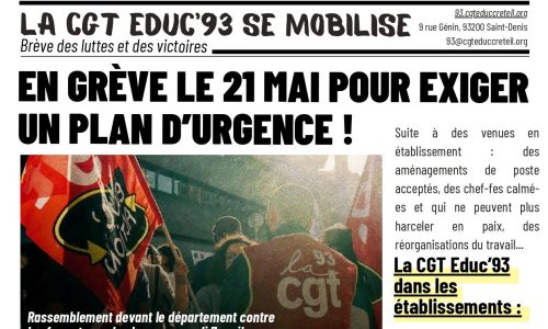 Brèves de luttes et de victoires CGT Educ’93 – Janvier-Avril 2026