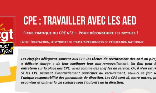 CPE : travailler avec les AED